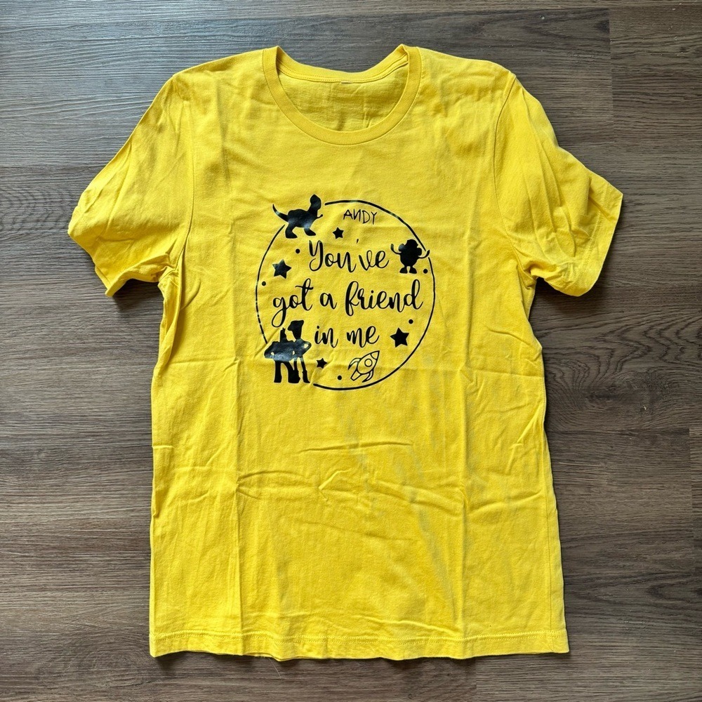 Yellow Graphic T Shirt Youve Got a Friend‎ in Me Toy Story Inspired Women